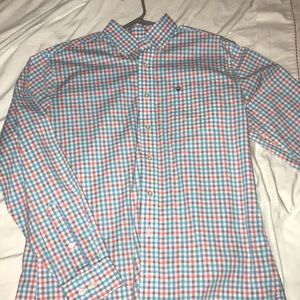 Southern Tide plaid button down dress shirt